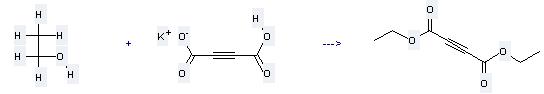 Acetylenedicarboxylic acid monopotassium salt can react with ethanol to get butynedioic acid diethyl ester.